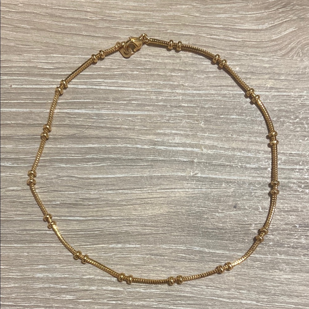Elegant Gold Toned Beaded Bracelet